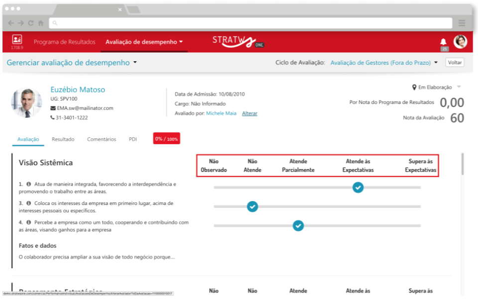 screenshot of STRATWs ONE